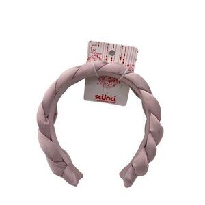 Scunci‎ Braided Satin Feel Headband Dusty Pink Color New